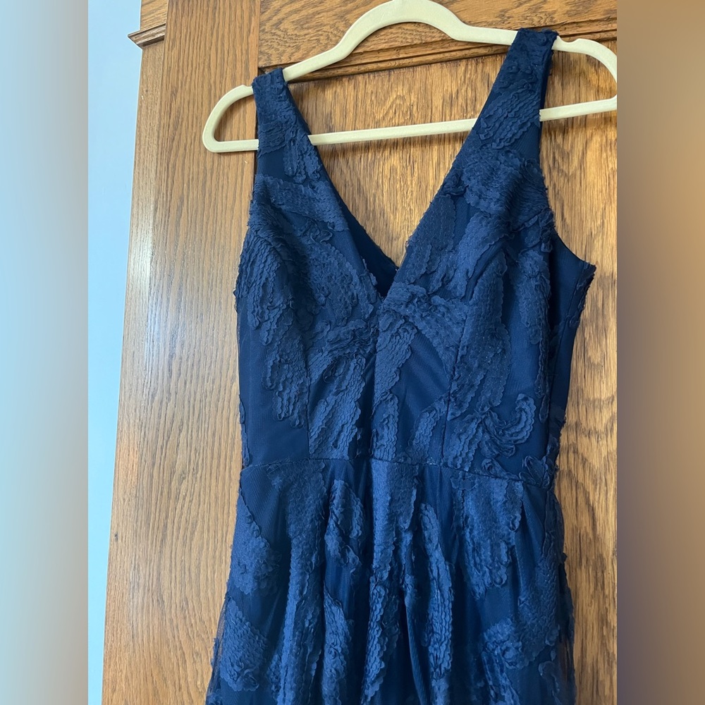 Dress The Population | Fit and Flare | Lace with Sheer Skirt